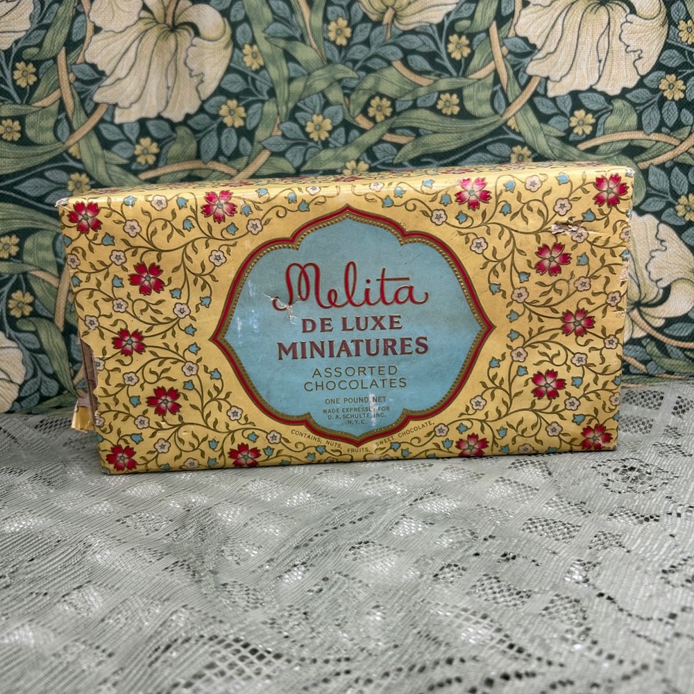 Vintage Melita Schulte Chocolate Box Valentines Collectible Early 1900s Empty